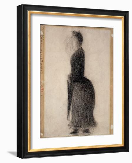 Woman with a Parasol; Femme Au Parapluie, C.1883-Georges Seurat-Framed Giclee Print