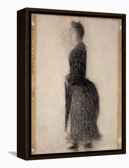 Woman with a Parasol; Femme Au Parapluie, C.1883-Georges Seurat-Framed Premier Image Canvas