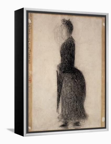 Woman with a Parasol; Femme Au Parapluie, C.1883-Georges Seurat-Framed Premier Image Canvas