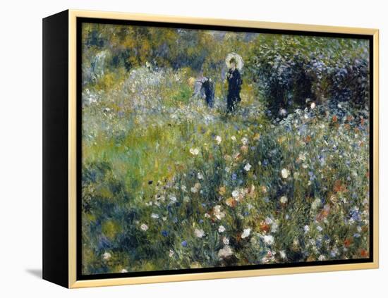 Woman with a Parasol in a Garden, 1875-Pierre-Auguste Renoir-Framed Premier Image Canvas