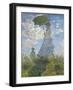 Woman with a Parasol - Madame Monet and Her Son, 1875-Claude Monet-Framed Giclee Print