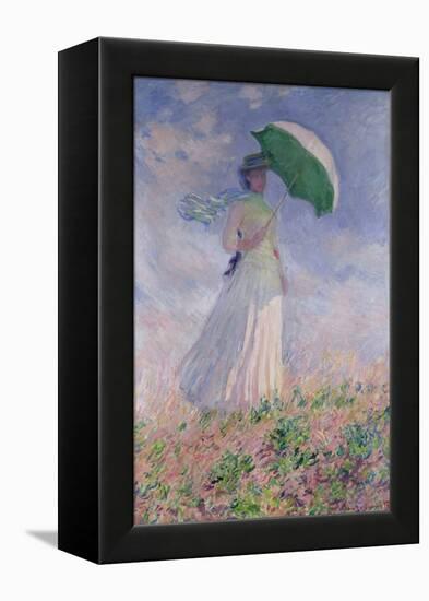 Woman with a Parasol Turned to the Right, 1886-Claude Monet-Framed Premier Image Canvas
