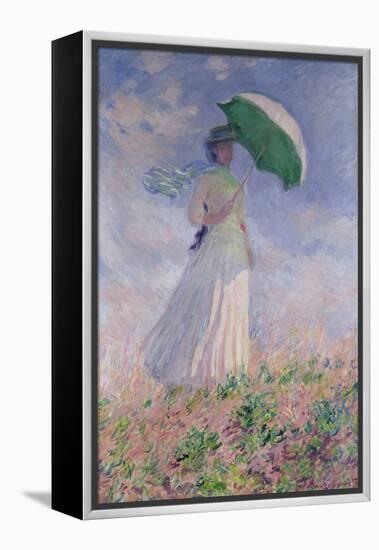 Woman with a Parasol Turned to the Right, 1886-Claude Monet-Framed Premier Image Canvas