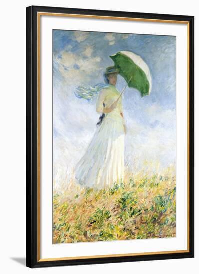 Woman With A Parasol-Claude Monet-Framed Giclee Print