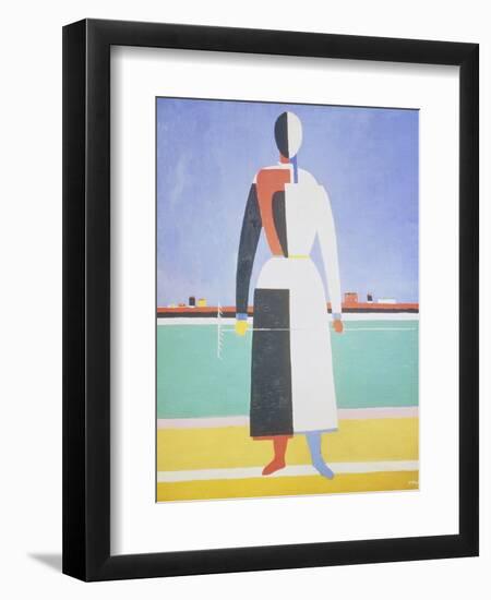 Woman with a Rake, 1915-Kasimir Malevich-Framed Giclee Print