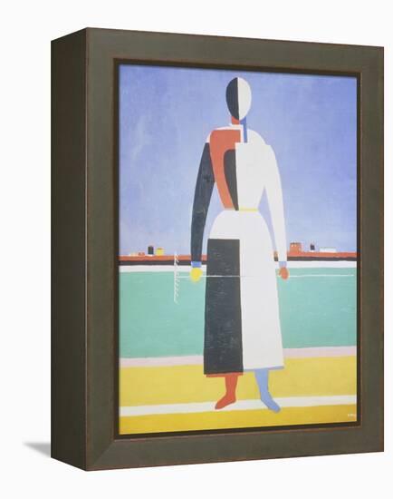 Woman with a Rake, 1915-Kasimir Malevich-Framed Premier Image Canvas