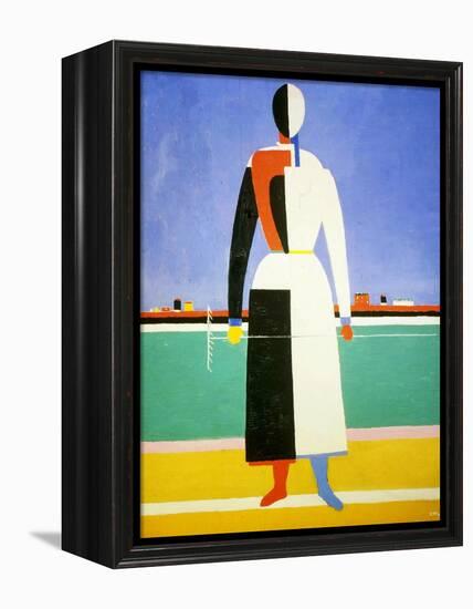 Woman with a Rake, 1928-1932-Kazimir Malevich-Framed Premier Image Canvas