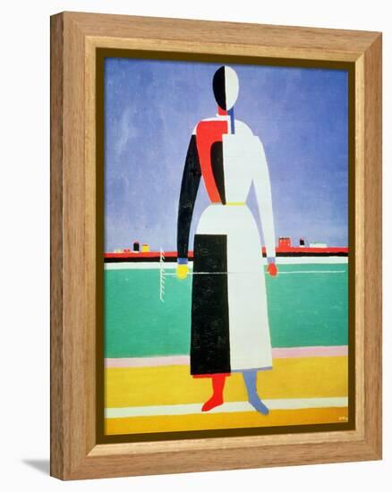 Woman with a Rake, circa 1928-32-Kasimir Malevich-Framed Premier Image Canvas