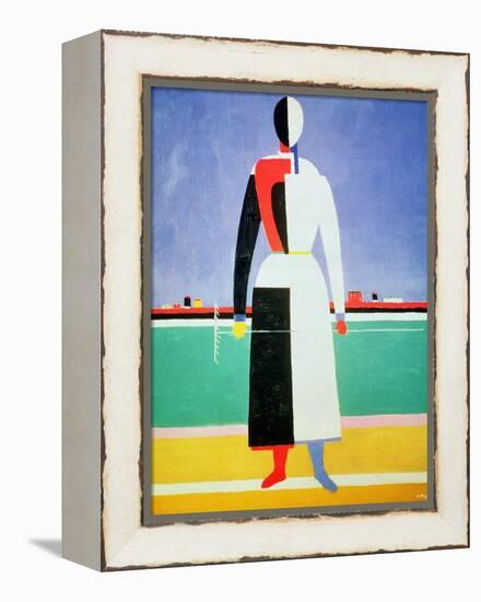 Woman with a Rake, circa 1928-32-Kasimir Malevich-Framed Premier Image Canvas