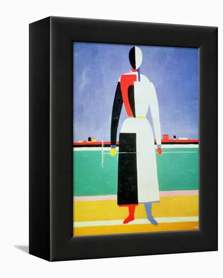 Woman with a Rake, circa 1928-32-Kasimir Malevich-Framed Premier Image Canvas