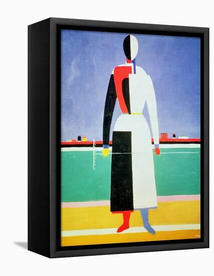 Woman with a Rake, circa 1928-32-Kasimir Malevich-Framed Premier Image Canvas