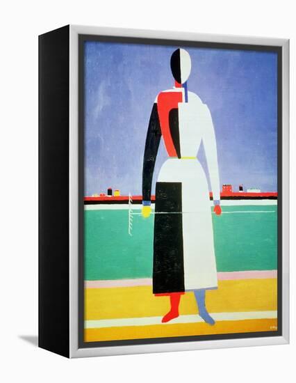 Woman with a Rake, circa 1928-32-Kasimir Malevich-Framed Premier Image Canvas