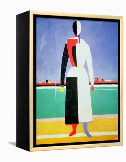 Woman with a Rake, circa 1928-32-Kasimir Malevich-Framed Premier Image Canvas