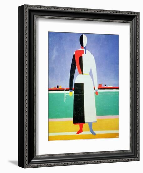 Woman with a Rake, circa 1928-32-Kasimir Malevich-Framed Giclee Print