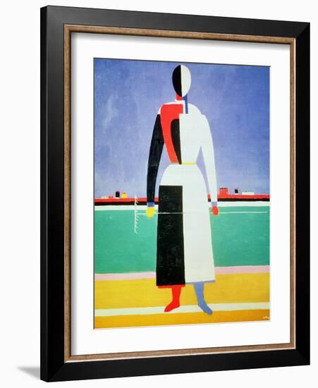 Woman with a Rake, circa 1928-32-Kasimir Malevich-Framed Giclee Print