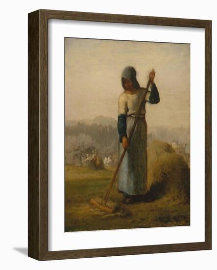 Woman with a Rake, probably 1856–57,-Jean-Francois Millet-Framed Giclee Print