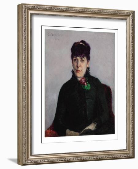 Woman with a Rose, 1884-Gustave Caillebotte-Framed Giclee Print