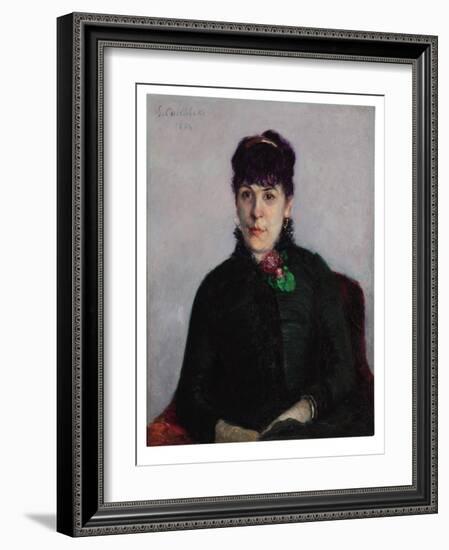 Woman with a Rose, 1884-Gustave Caillebotte-Framed Giclee Print