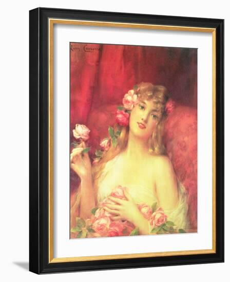 Woman with a Rose-Leon Francois Comerre-Framed Giclee Print