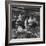 Woman with a Small Terrier Buying Bagels at a Market Stall, Possibly London, C.1945-50-null-Framed Premium Giclee Print