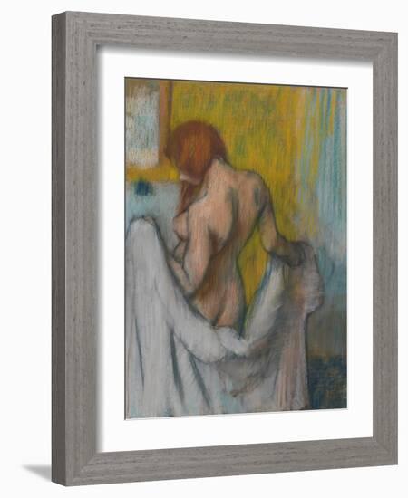 Woman with a Towel, 1894 or 1898-Edgar Degas-Framed Giclee Print