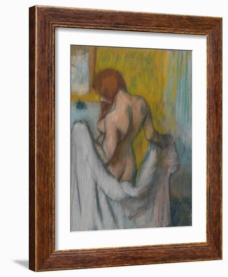 Woman with a Towel, 1894 or 1898-Edgar Degas-Framed Giclee Print