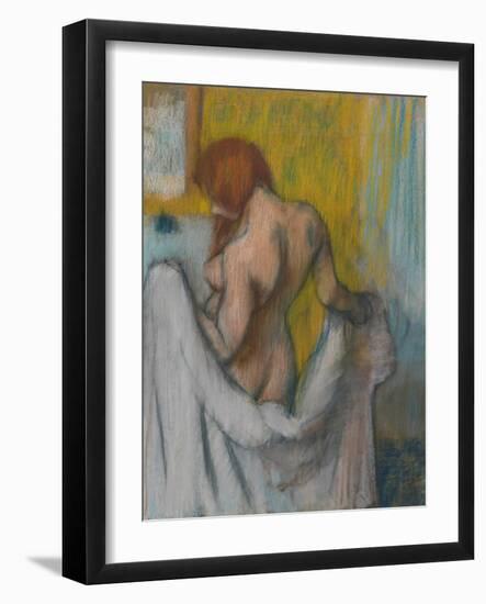 Woman with a Towel, 1894 or 1898-Edgar Degas-Framed Giclee Print