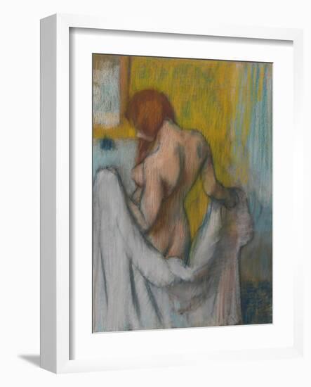 Woman with a Towel, 1894 or 1898-Edgar Degas-Framed Giclee Print