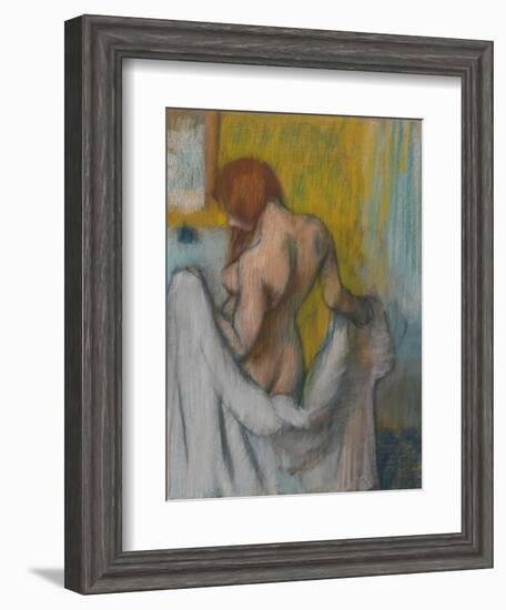 Woman with a Towel, 1894 or 1898-Edgar Degas-Framed Giclee Print