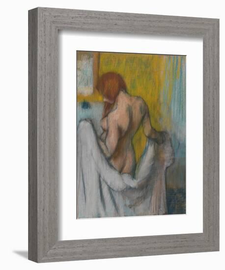 Woman with a Towel, 1894 or 1898-Edgar Degas-Framed Giclee Print