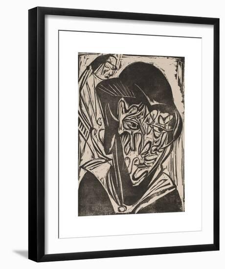 Woman with a Veil-Ernst Ludwig Kirchner-Framed Premium Giclee Print