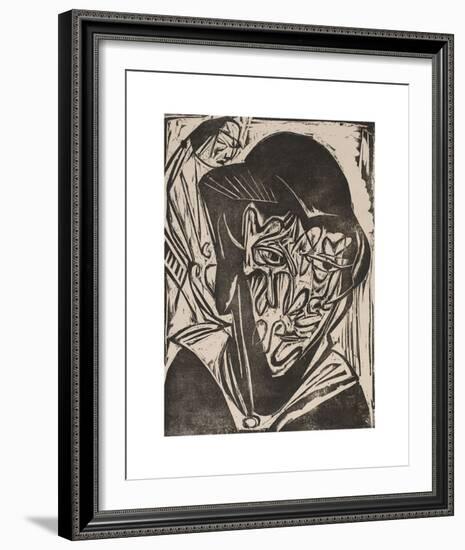 Woman with a Veil-Ernst Ludwig Kirchner-Framed Premium Giclee Print