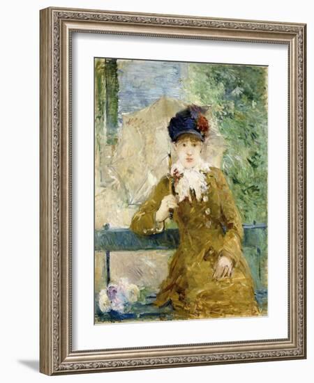 Woman with an Umbrella, 1881-Berthe Morisot-Framed Giclee Print