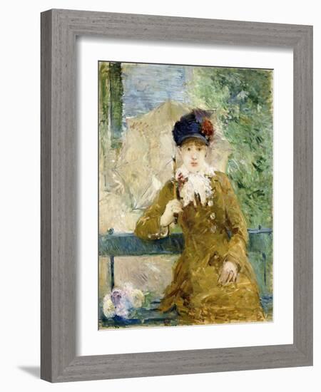 Woman with an Umbrella, 1881-Berthe Morisot-Framed Giclee Print