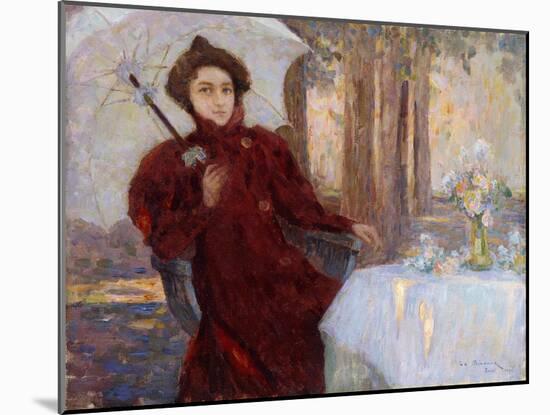 Woman with an Umbrella; Femme a L'Ombrelle, 1896-Henri Eugene Augustin Le Sidaner-Mounted Giclee Print