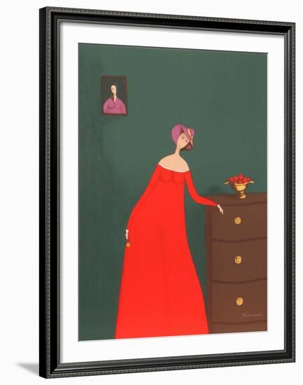 Woman with Apples-Branko Bahunek-Framed Collectable Print