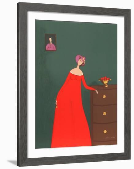 Woman with Apples-Branko Bahunek-Framed Collectable Print