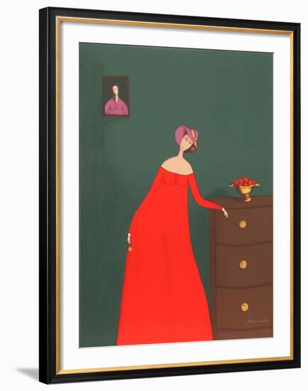 Woman with Apples-Branko Bahunek-Framed Collectable Print