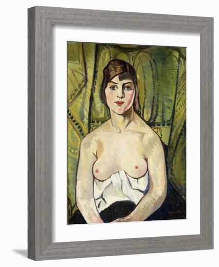 Woman with Bare Breasts-Suzanne Valadon-Framed Giclee Print