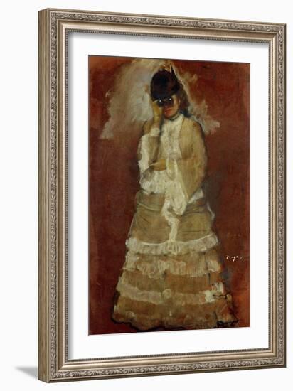 Woman with Binoculars-Edgar Degas-Framed Giclee Print