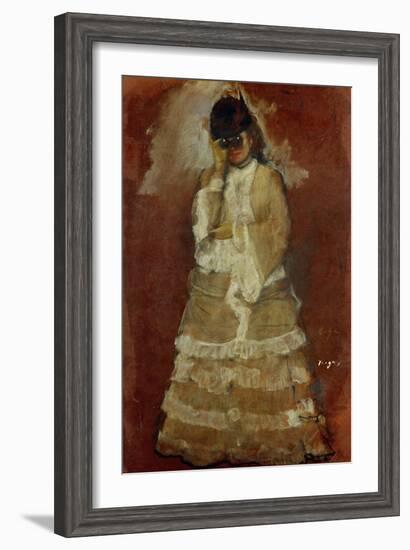 Woman with Binoculars-Edgar Degas-Framed Giclee Print