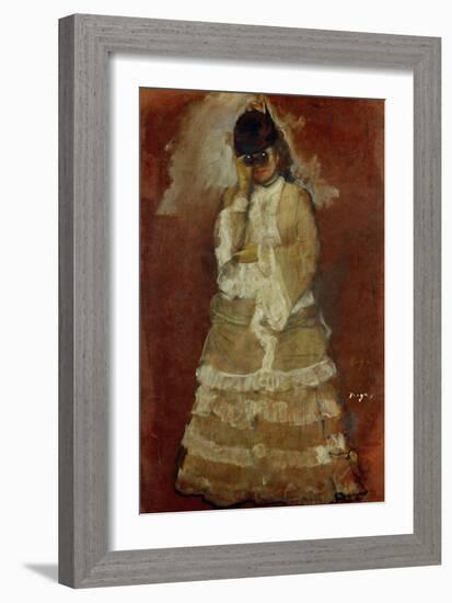 Woman with Binoculars-Edgar Degas-Framed Giclee Print