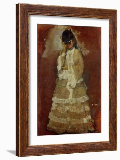 Woman with Binoculars-Edgar Degas-Framed Giclee Print