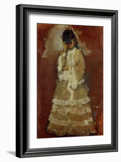 Woman with Binoculars-Edgar Degas-Framed Giclee Print