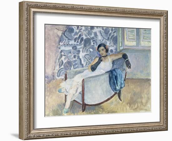 Woman with Black Gloves, C. 1930-Henri Lebasque-Framed Giclee Print