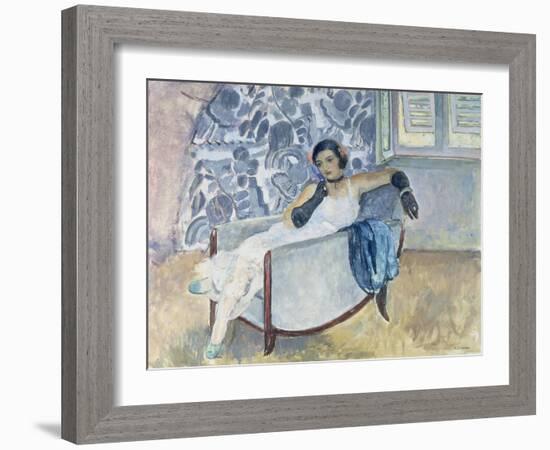 Woman with Black Gloves, C. 1930-Henri Lebasque-Framed Giclee Print