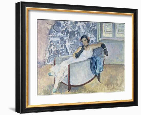 Woman with Black Gloves, C. 1930-Henri Lebasque-Framed Giclee Print