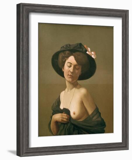 Woman with Black Hat-Félix Vallotton-Framed Giclee Print