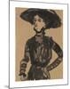 Woman with Black Hat-Ernst Ludwig Kirchner-Mounted Premium Giclee Print