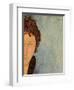 Woman with Blue Eyes, C.1918-Amedeo Modigliani-Framed Premium Giclee Print